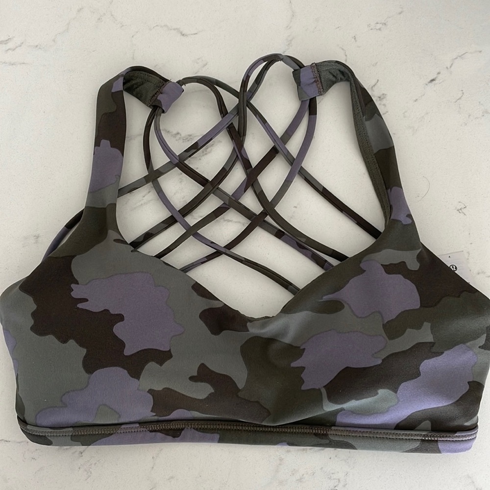 SOLD Lululemon Sports Bra Free to Be Wild Strappy Sports Bra